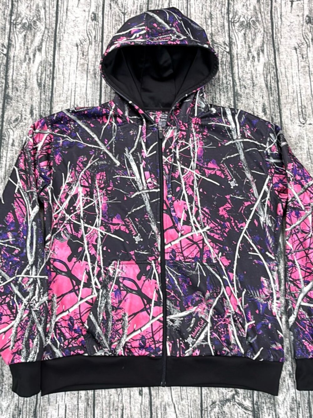 Moonshine Camo Muddy Girl Zip Hoodie Women XXL Pink Purple Camo